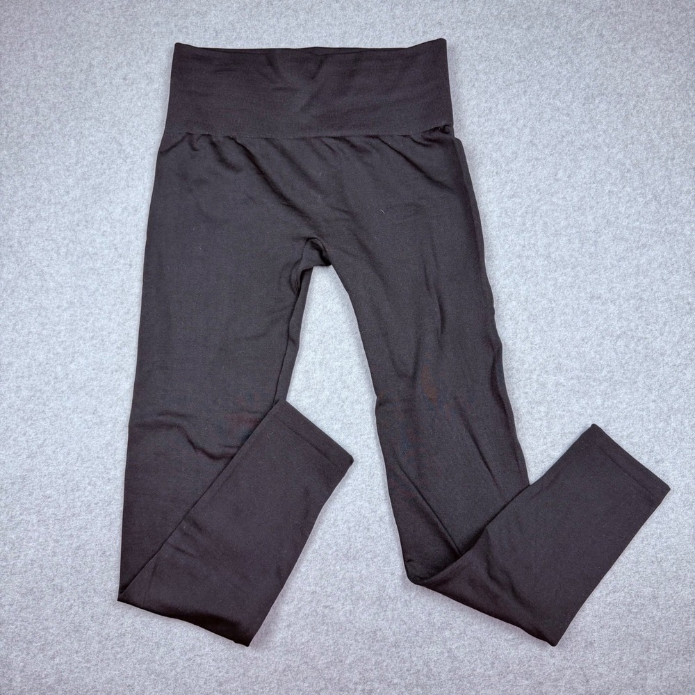 Warners Blissful Benefits Womens Black Seamless High Rise Leggings L/XL RN160183